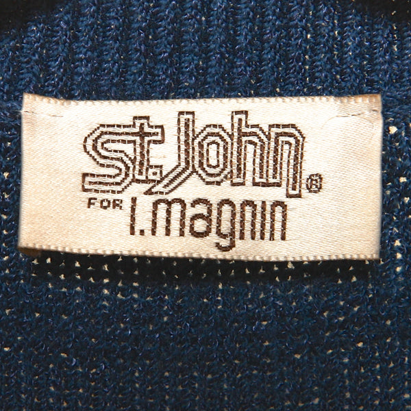 Vintage 80's St John Puff Sleeve Knit Dress