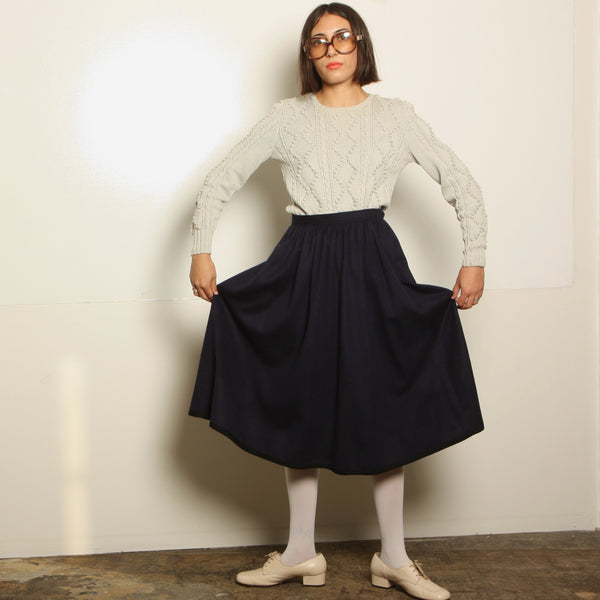 Vintage 70's Yves Saint Laurent Rive Gauche Wool Skirt