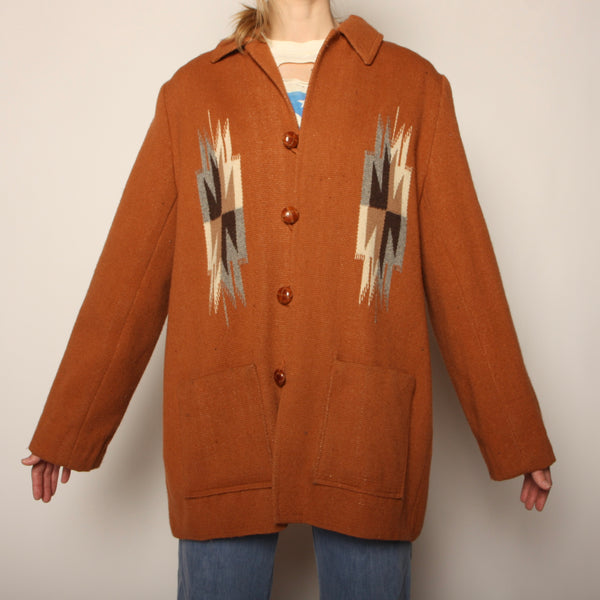Vintage 60's Ortega's Handwoven Wool Chimayo Jacket