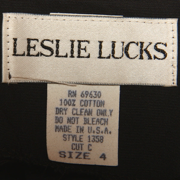 Vintage 80's Leslie Lucks Cotton Pouf Dress