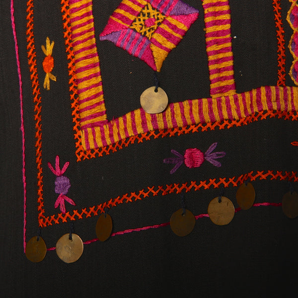 Vintage 70's Josefa Mexico Folklore Embroidered Dress
