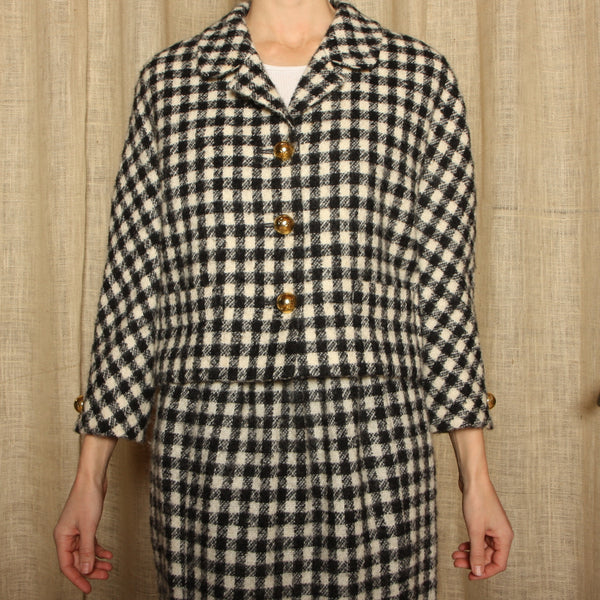 Vintage 80's Céline Mohair Check Suit