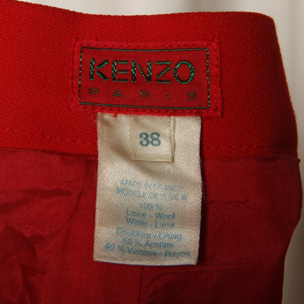 Vintage 80's Kenzo Campari Wool Cigarette Pants