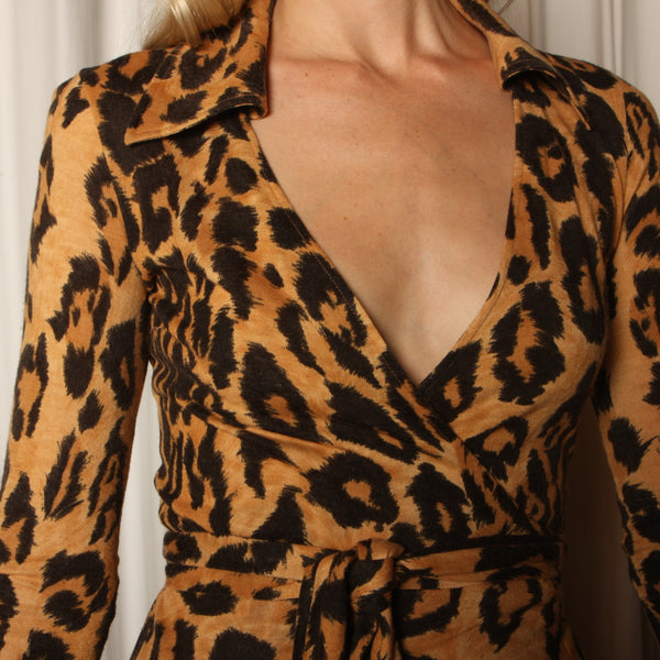 Vintage 70's Diane Von Furstenberg Iconic Leopard Wrap Dress