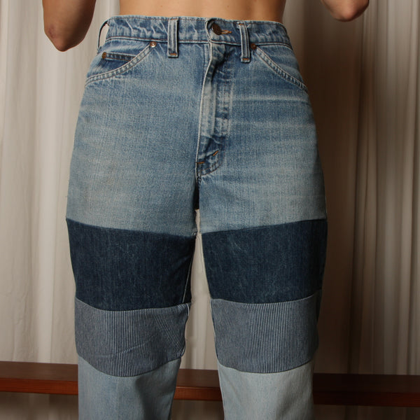 Vintage 80's DIY Patchwork Denim Jeans