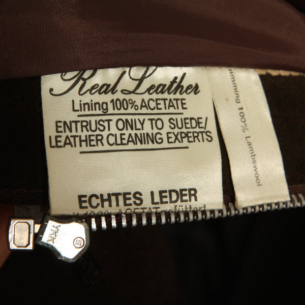Vintage 60's Echtes Leder Suede + Lambsool Shearling Coat