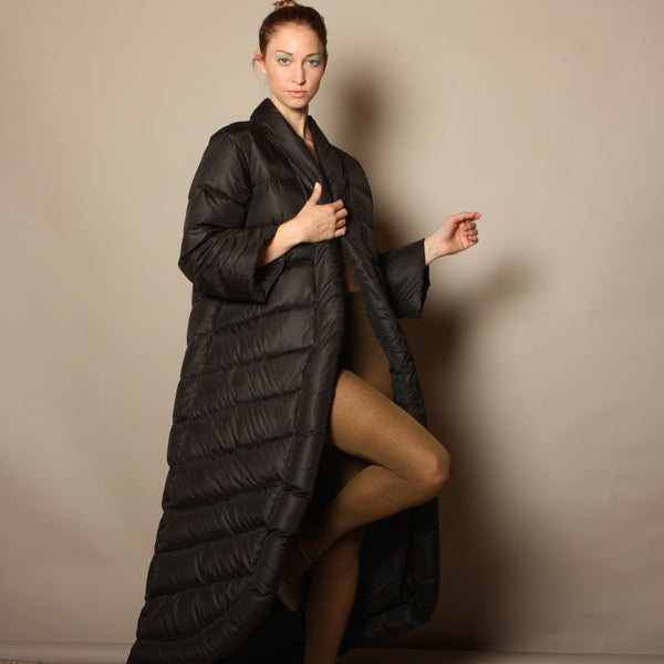 Vintage 80's Bill Blass Quilted Cocoon Puffer Coat