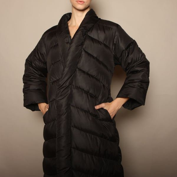 Vintage 80's Bill Blass Quilted Cocoon Puffer Coat