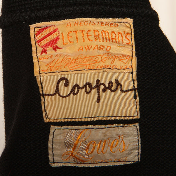 Vintage 60's Lowe's Wool Letterman Cardigan Sweater