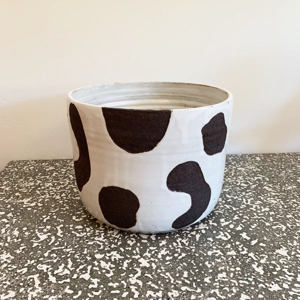 Black + White Dalmation Planter (large)