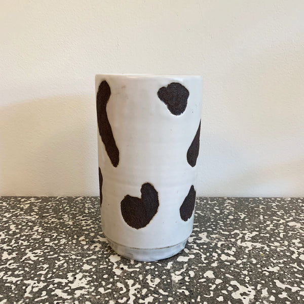 Black + White Dalmation Vase