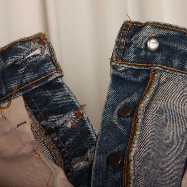Vintage 1970 Levi's Big E Hand Patched Selvedge Jeans