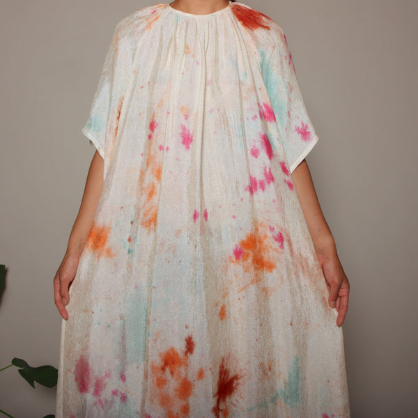 Trapeze Dress - Hand Dyed Woven Silk