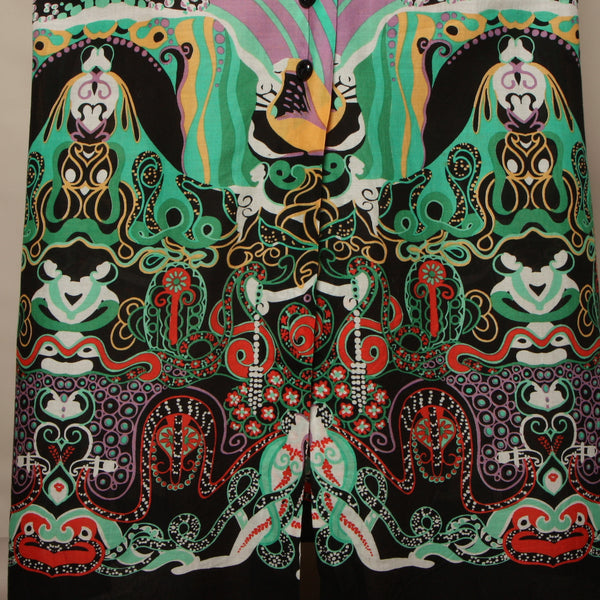 Vintage 70's Psychedelic Cotton Handmade Halter Dress