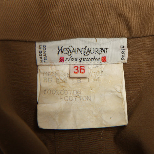 Iconic Vintage 1990 Yves Saint Laurent Safari Corset Dress