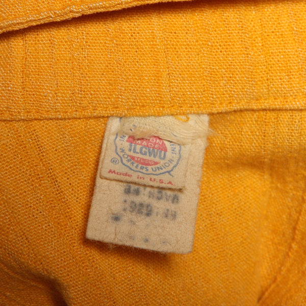 Vintage 70's Saffron Cotton Tie Waist Flare Jumpsuit