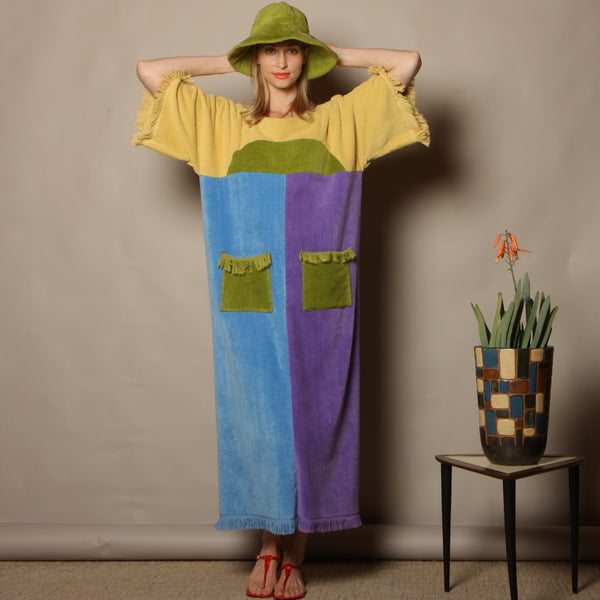 60's Cannon Cavalier Colorblock Towel Resort Dress