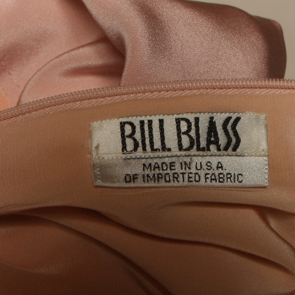 Vintage 70's Bill Blass Couture Silk 2-Tone Bias Dress