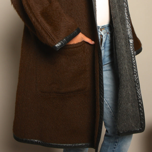 Vintage 1960's Bonnie Cashin Reversible Wool Swing coat
