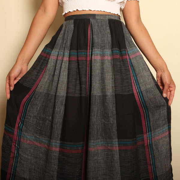 Vintage 80's Perry Ellis Linen Grid Skirt