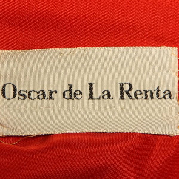 Vintage 60's Oscar de la Renta Coral Silk Poet Blouse