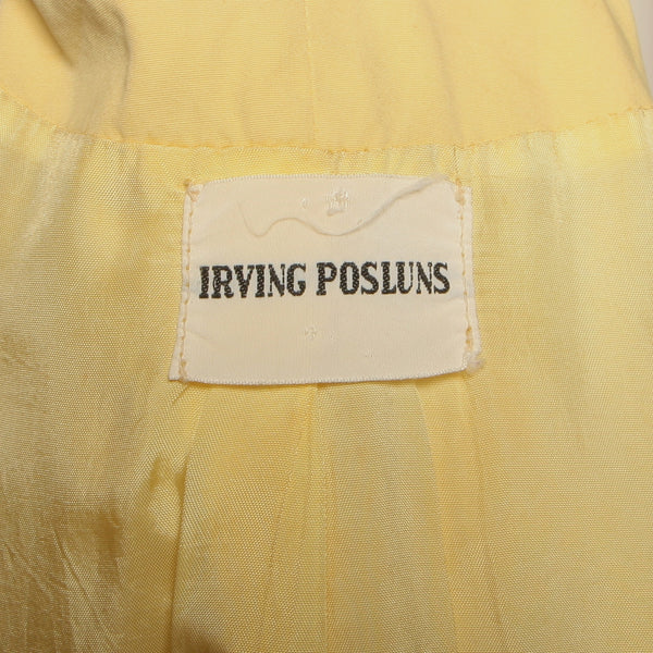 Vintage 60's Irving Posluns Lemonade Cotton Swing Coat