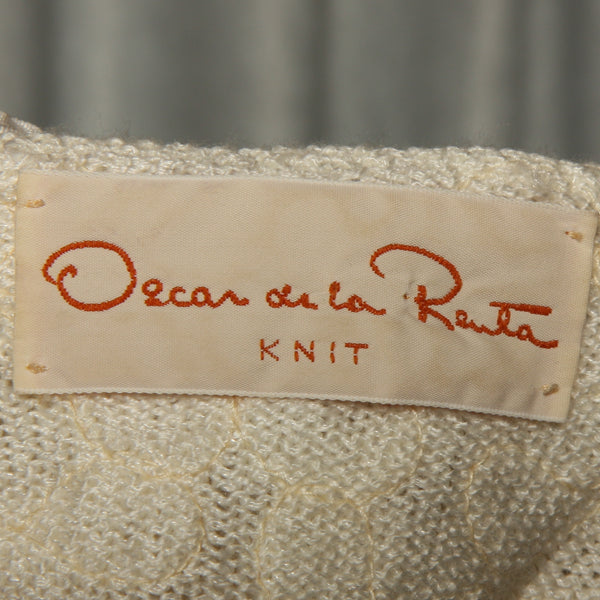 Vintage 70's Oscar de la Renta Ivory Soutache Knit