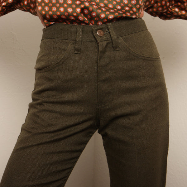 Vintage 70's Alligator Green Levi's Sta-Prest Pants