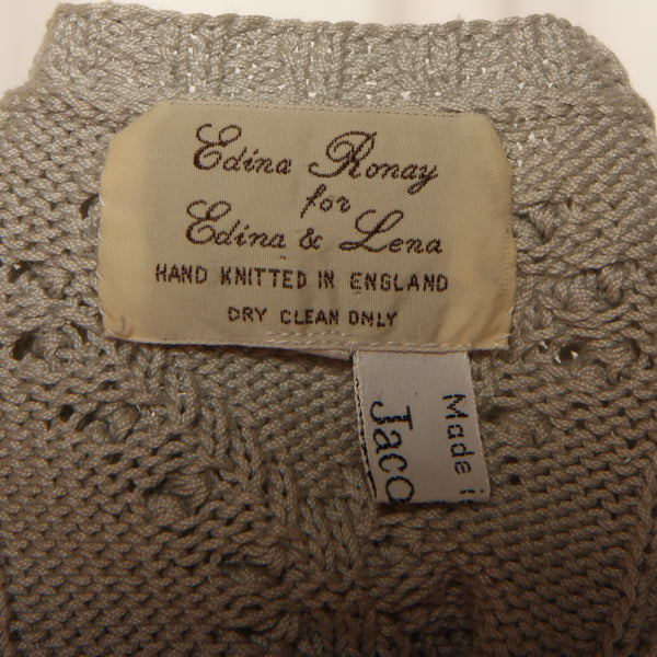 Vintage 70's Edina Ronay England Hand Knit Cotton Jumper