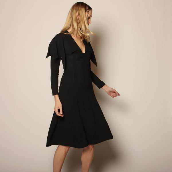 Vintage 1969 Iconic Ossie Clark England Couture Midi Dress