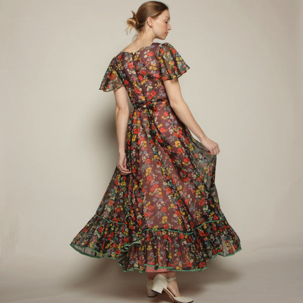 Vintage 70's Valerie Goad Wildflower Dress