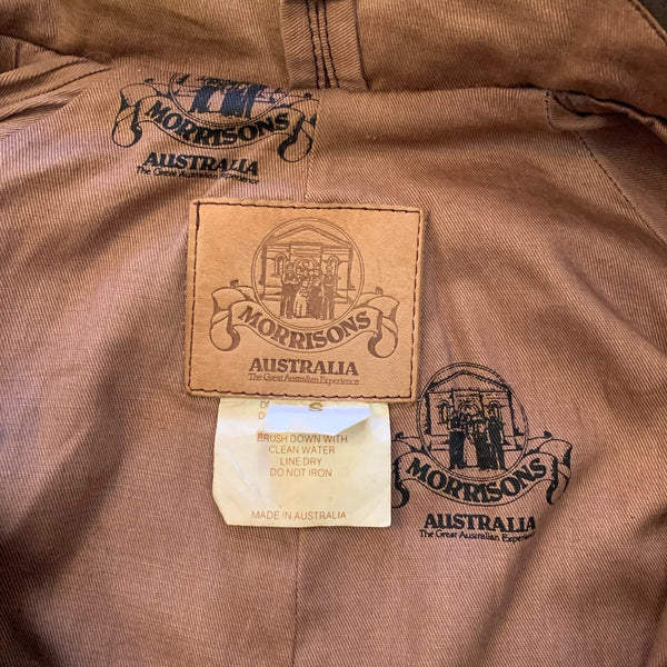 Vintage 80's Australian Oilskin Drover's Trench Coat
